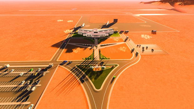Макета на новиот аеродром во Брак