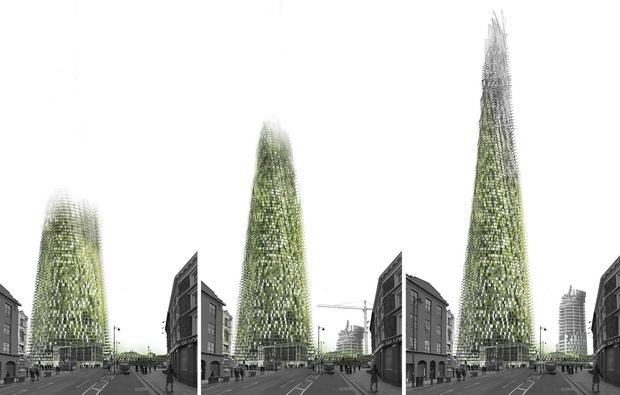 Organic Skyscraper: a building that 'grows' designed for London, Britain - Jul 2014