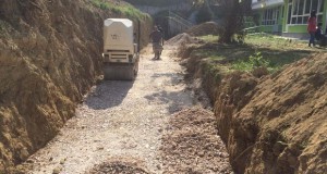 Во тек е изградба на паднатиот потпорен ѕид на градинката „Панорама“ на Водно