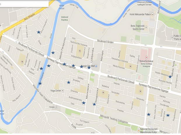 mapa kanti za milenicinja