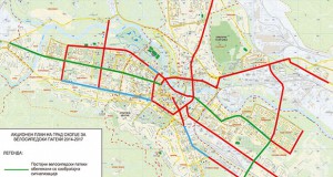 Булеварите во Скопје со велосипедски патеки