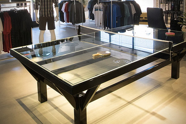 TravisMathew Glass Top Ping Pong Table