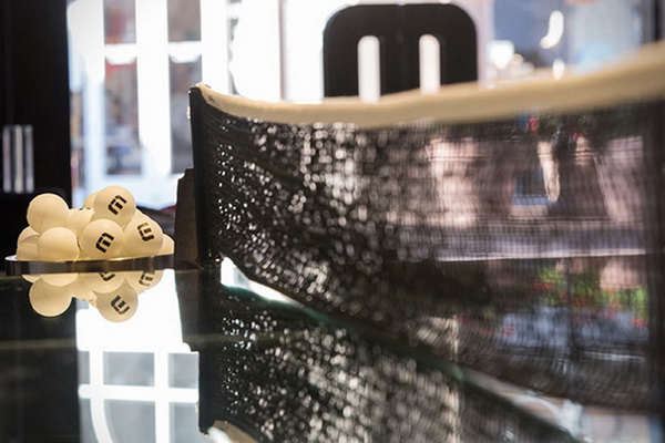 TravisMathew Glass Top Ping Pong Table