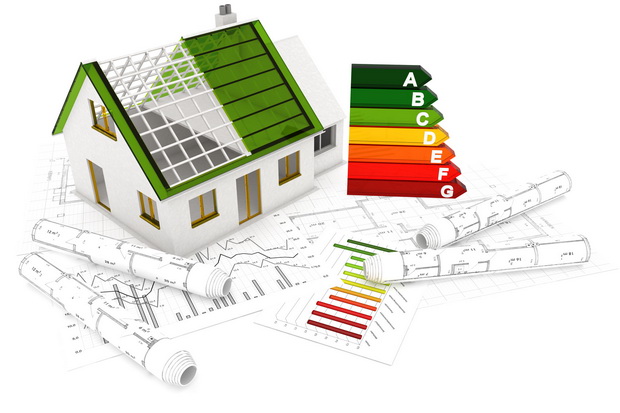 Rohbau Einfamilienhaus und Pläne, Energieeffizienz