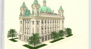 Хотел, деловен простор и шпански скали на градскиот плоштад
