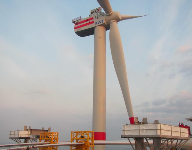 Veterna centrala-Nordsee-Ost-First-Turbine