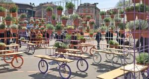 Градина на велосипеди – урбана оаза во Милано