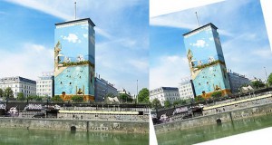 „Летни радости“ на Тања Деман на фасадата на виенскиот „Рингтурм“