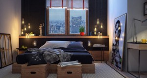 Спална соба на уметник со одличен дизајн