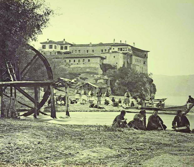 7 Saint Naum, monastery on Lake Ohrid, view from the north. End of September 1863