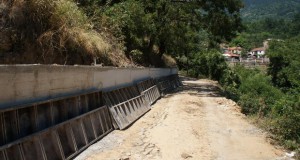 Изградба на потпорен ѕид во село Нижеполе