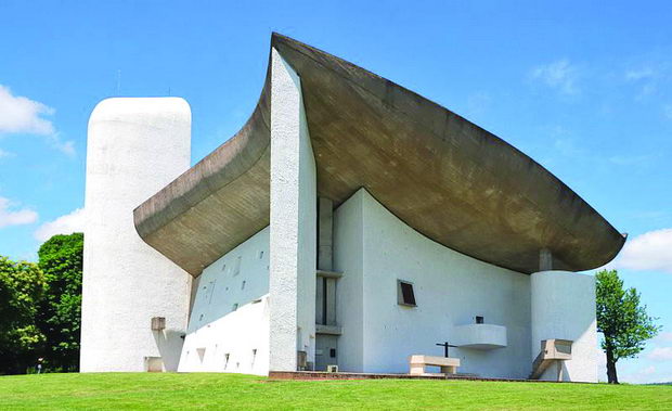 8. Notre Dame du Haut, (1950 - 1955), Ronchamp,   Francija
