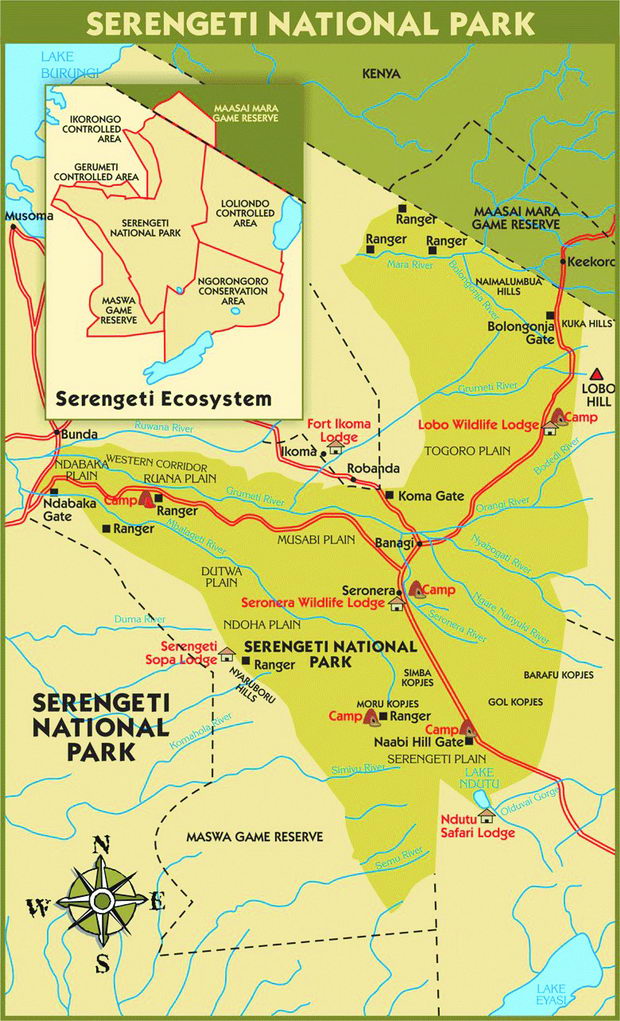 Mapa Serengeti