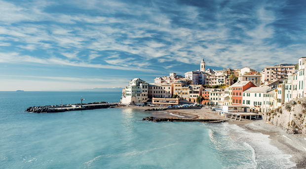 View of Bogliasco. Bogliasco is a ancient fishing village in Ita