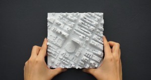 Тридимензионални керамички плочки со мотив на Менхетен