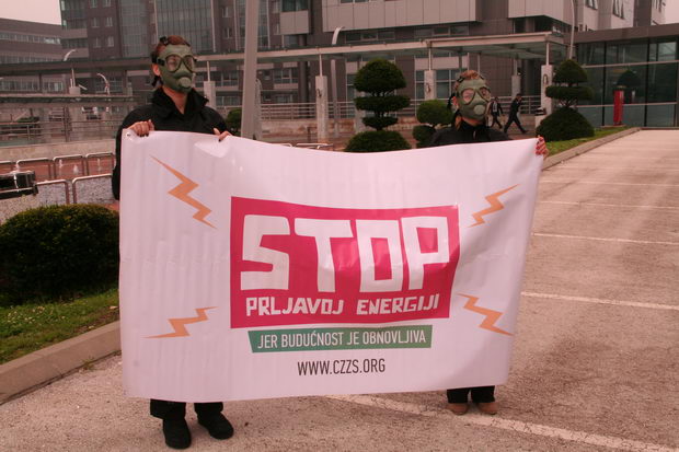 Protest protiv zagaduvanje od termocentrali