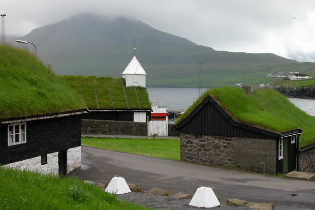 Zeleni pokrivi norveska Farski ostrovi