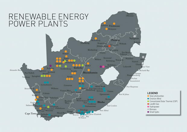 JUzna Afrika elektrocentrali na obnovliva emnergija