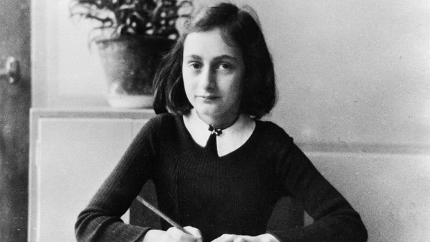 Anne Frank, German Jew who emigrated with her family to the Netherlands during the Nazi era. Separated from the rest of her family, she and her sister died of typhoid fever in the concentration camp Bergen-Belsen - As a 12-year old doing her homewo