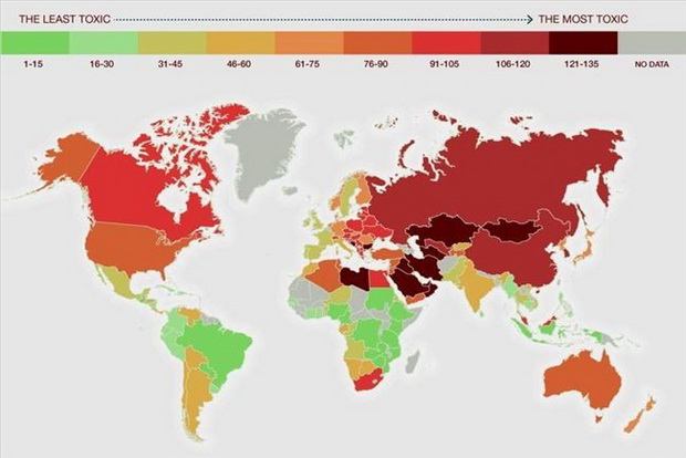 20 најтоксични земји