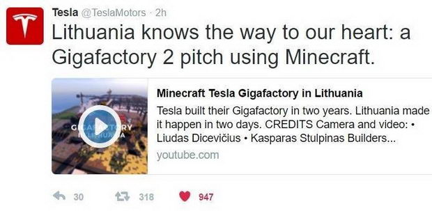 Majnkraft fabrika na Tesla vo Litvanija
