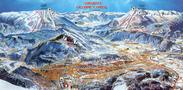 Olimpijada Saraevo karta