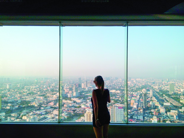 Поглед на Банкок од 84-ти кат на Бајоке облакодер