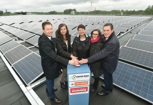 Neue Photovoltaikanlage am Wiener Hafen