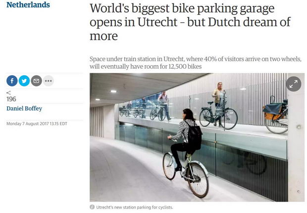 Parking za velosipedi najgolem vo svetot