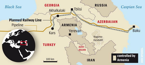 Pruga-Baku-Tbilisi-Kars-karta