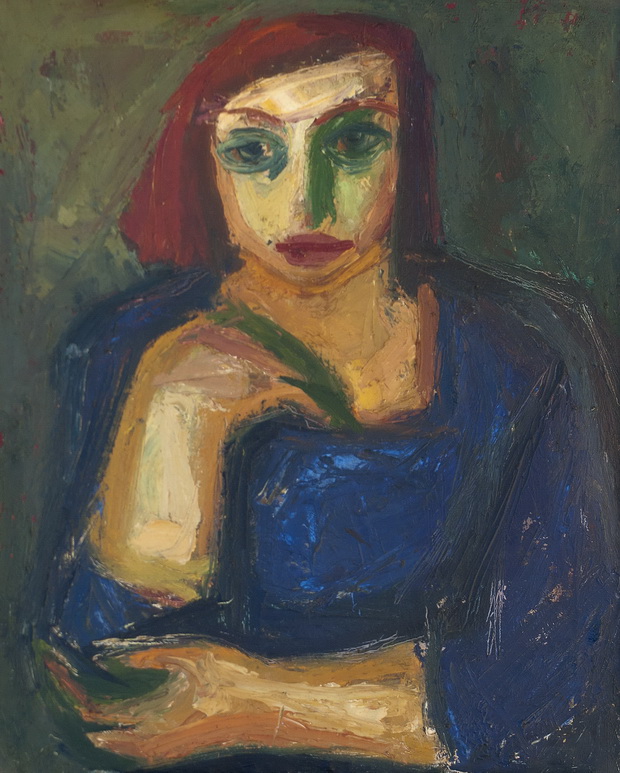 469. Мазев Петар, Црвенокоса,1950, масло на платно,71х63,5 _