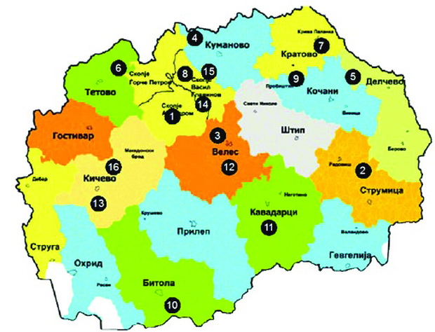 mapa na zeski ekoloski tocki vo mkd