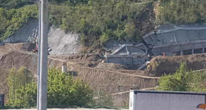Урнат потпорниот ѕид на Коридорот 10 во Србија