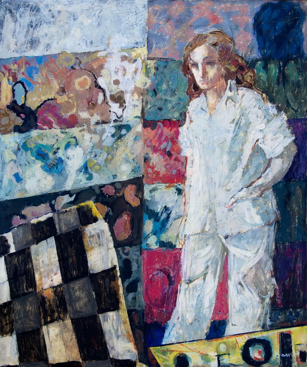 1666. Ѓорѓиевски Вaнчо, Композицијa III 1975, масло на платно, 105х88