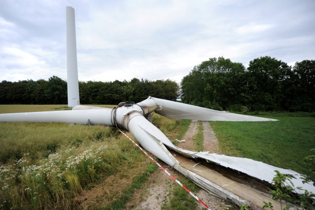 Windkraftanlage abgestürzt