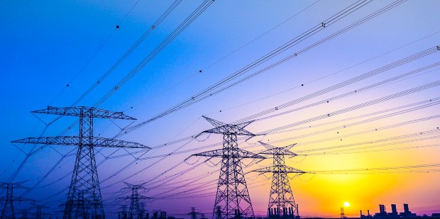 Electrical Pylons near Jabel Ali, Dubai, United Arab Emirates