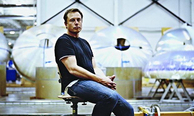 Elon Musk at Space X headquarters in Hawthorne, California.