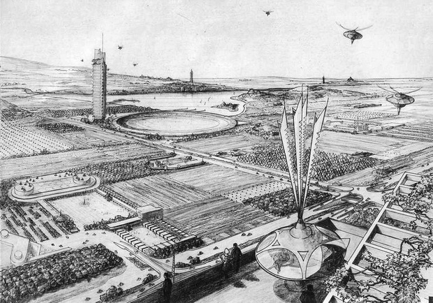 Frank Lloyd Wright, Broadacre City, 1950-1955._resize