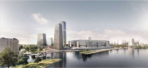 Il progetto del Tidal Park Feyenoord. (Courtesy Gemeente Rotterdam)