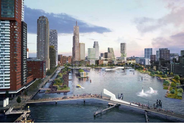 Il nuovo parco portuale Rijnhavenpark. (Courtesy Gemeente Rotterdam)