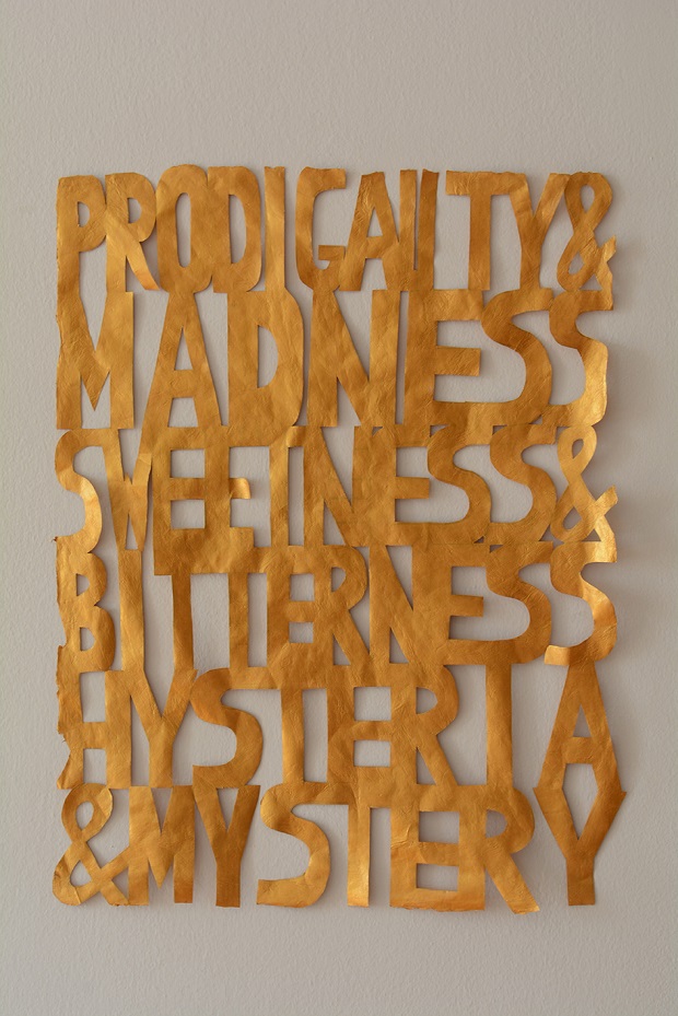 Hristina Ivanoska, Untitled (Prodigality and madness sweetness and bitterness hysteria and mystery, 2014, acrylic on hand-cut paper, 65x49cm