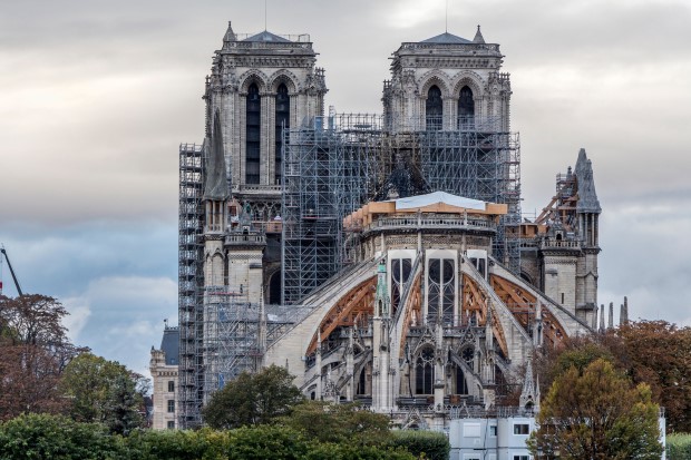 Notre-dame,Restoration.,Notre-dame,Cathedral,(paris),Was,Damaged,By,Fire,On