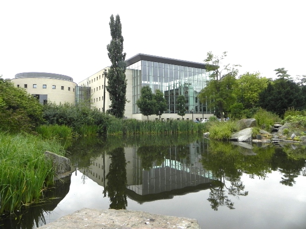 18.Рефлексија во езерцето на новиот дел проектиран од Хенинг Ларсен