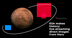 Европската вселенска агенција започнува во живо да емитува слика од Марс