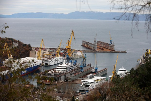 Rijeka: Brodovi na remontu u brodogradilištu Viktor Lenac