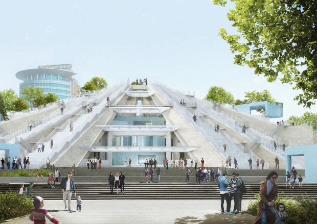 16. Пирамидата во Тирана, проект на MVRDV за реконструкција на постоечки музеј