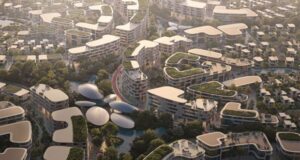 Khalid Bin Sultan City на Zaha Hadid Architects никнува во пустината на Шаржа